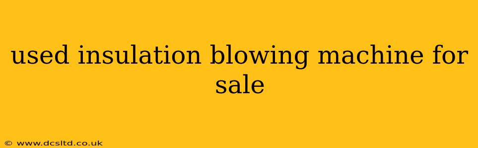 used insulation blowing machine for sale