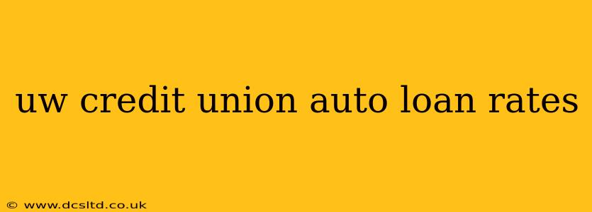 uw credit union auto loan rates