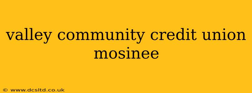 valley community credit union mosinee