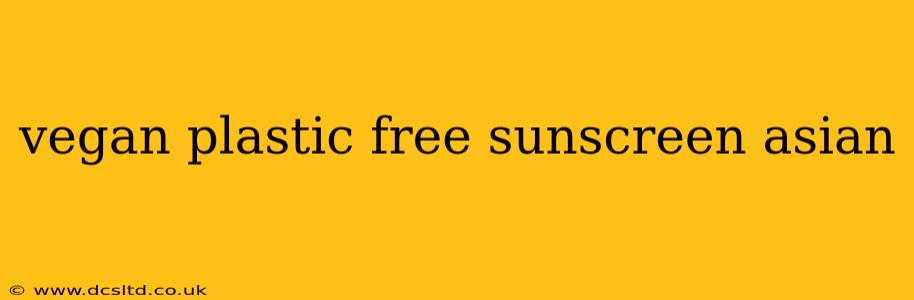 vegan plastic free sunscreen asian