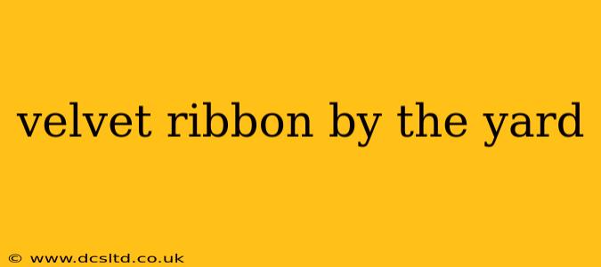 velvet ribbon by the yard