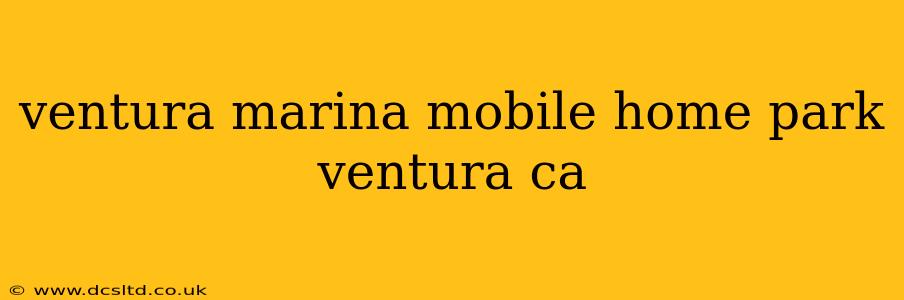 ventura marina mobile home park ventura ca