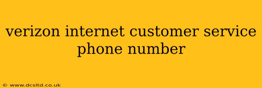 verizon internet customer service phone number