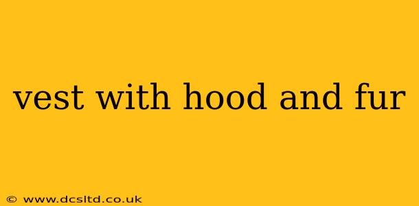 vest with hood and fur