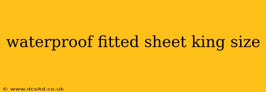 waterproof fitted sheet king size