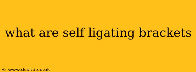 what are self ligating brackets