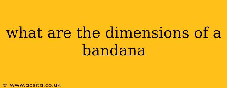 what are the dimensions of a bandana