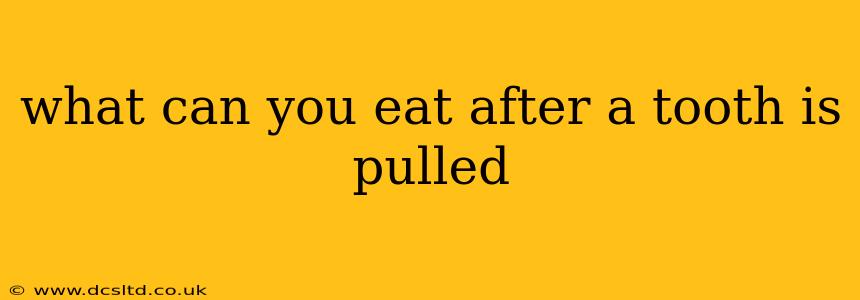 what can you eat after a tooth is pulled