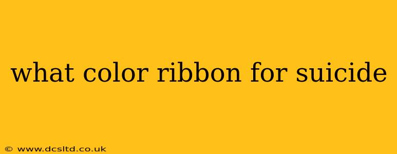 what color ribbon for suicide