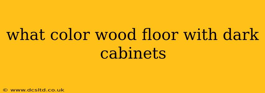 what color wood floor with dark cabinets