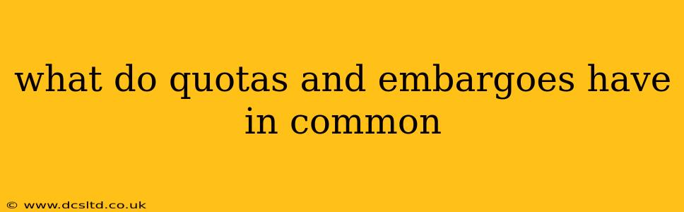 what do quotas and embargoes have in common
