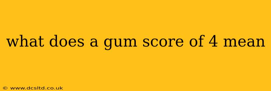 what does a gum score of 4 mean