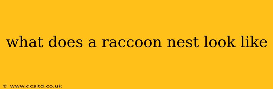 what does a raccoon nest look like