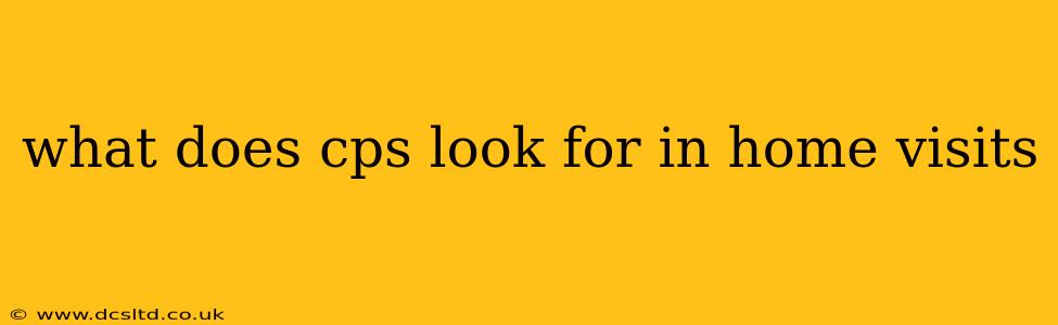 what does cps look for in home visits