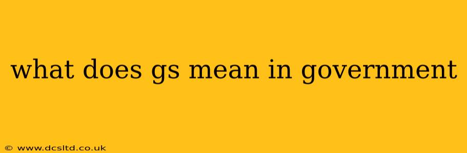 what does gs mean in government