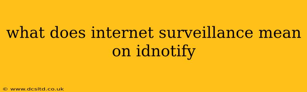 what does internet surveillance mean on idnotify