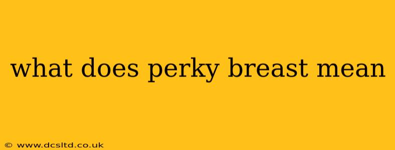 what does perky breast mean