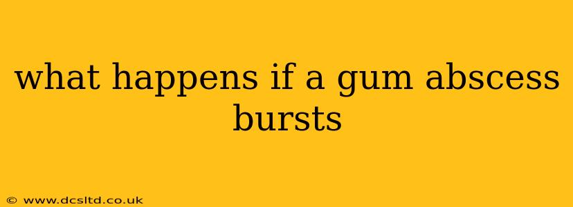 what happens if a gum abscess bursts