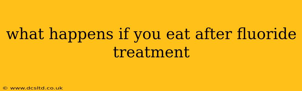 what happens if you eat after fluoride treatment