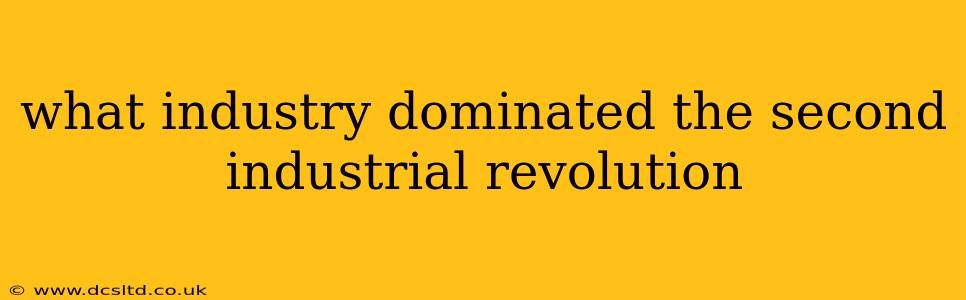 what industry dominated the second industrial revolution