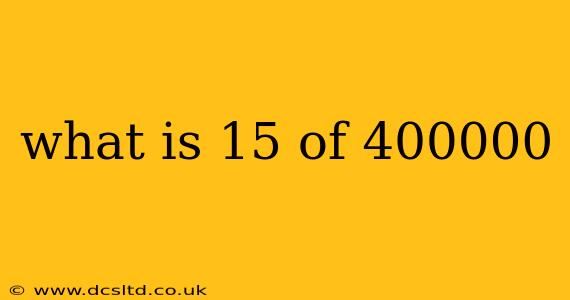 what is 15 of 400000