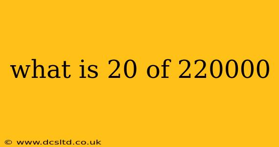 what is 20 of 220000