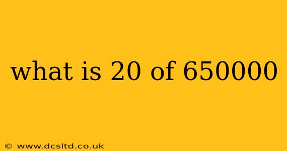 what is 20 of 650000