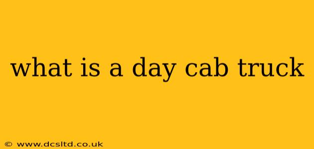 what is a day cab truck