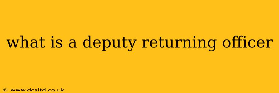 what is a deputy returning officer