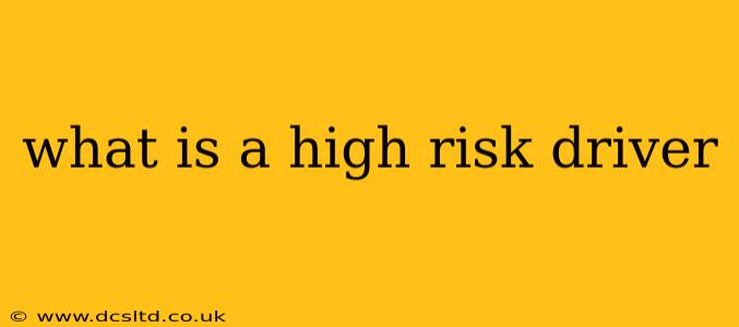 what is a high risk driver