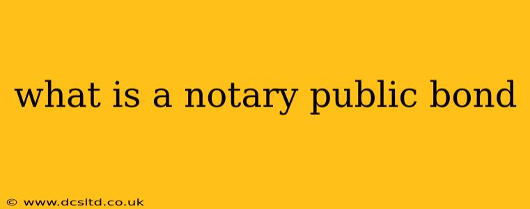 what is a notary public bond