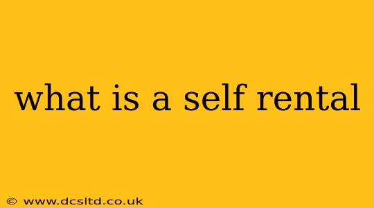 what is a self rental