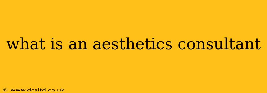 what is an aesthetics consultant