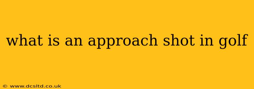 what is an approach shot in golf