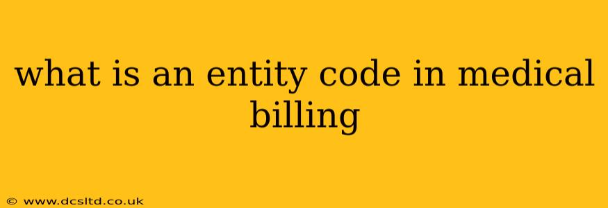 what is an entity code in medical billing
