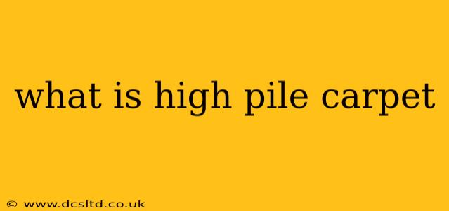 what is high pile carpet