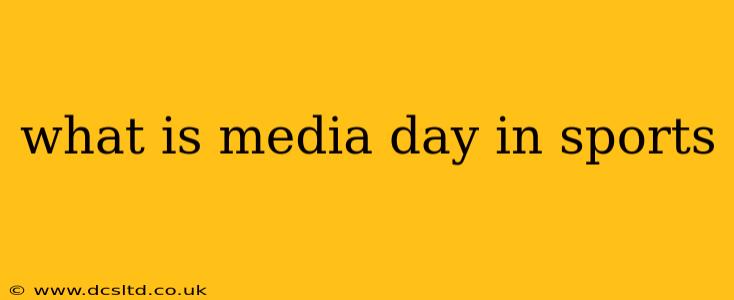 what is media day in sports