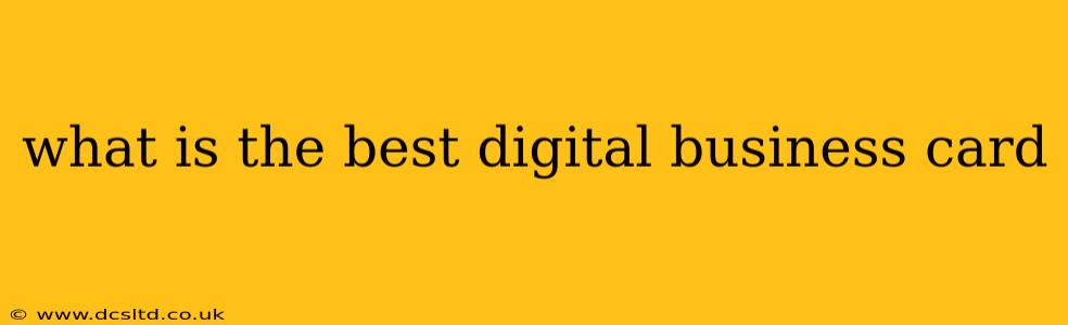 what is the best digital business card