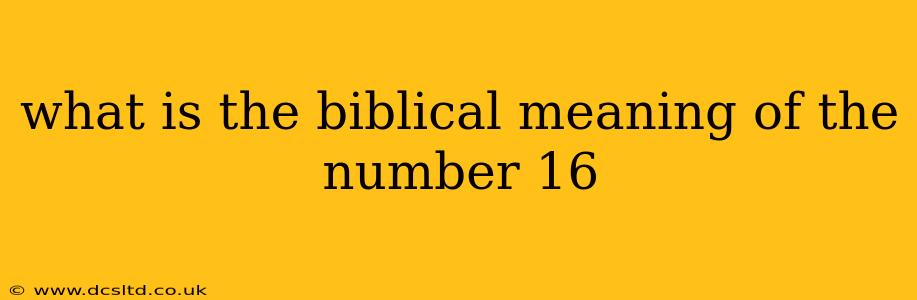 what is the biblical meaning of the number 16