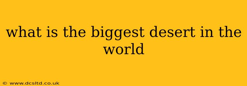 what is the biggest desert in the world