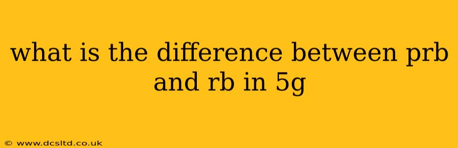 what is the difference between prb and rb in 5g