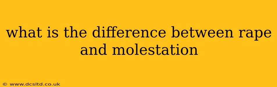 what is the difference between rape and molestation