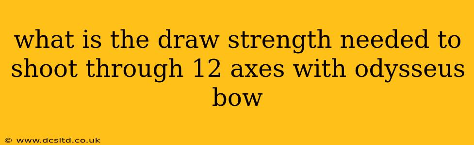 what is the draw strength needed to shoot through 12 axes with odysseus bow