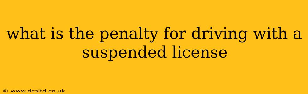 what is the penalty for driving with a suspended license