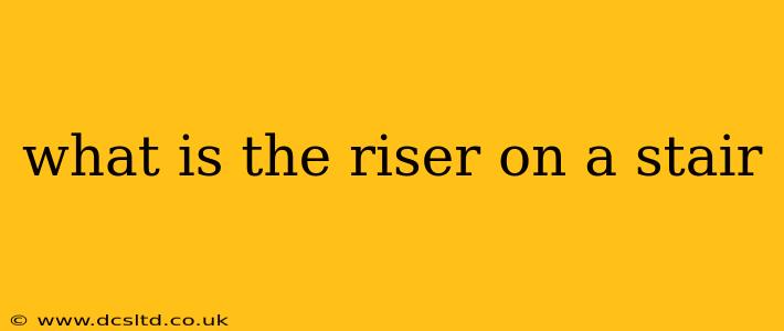 what is the riser on a stair