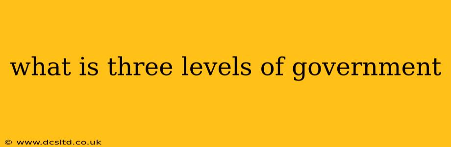 what is three levels of government