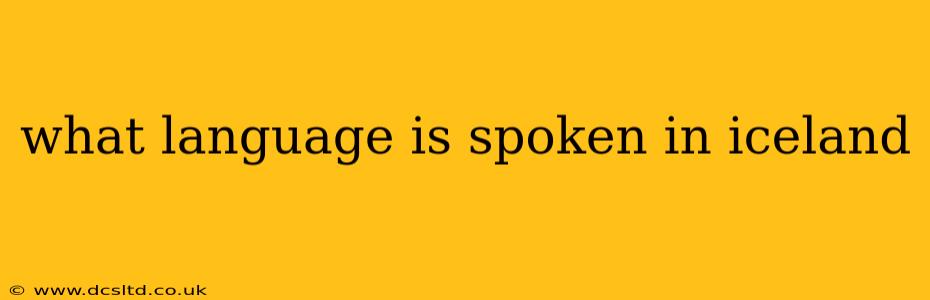what language is spoken in iceland