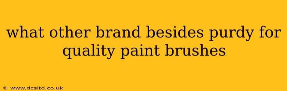 what other brand besides purdy for quality paint brushes