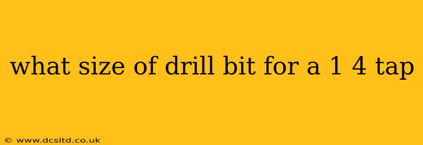 what size of drill bit for a 1 4 tap