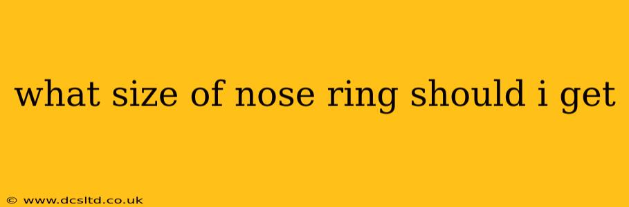 what size of nose ring should i get